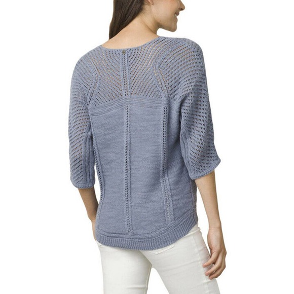 Prana Women’s 3/4 Dolman Sleeve Getup Cotton Sweater Blue Size Small - Picture 8 of 8